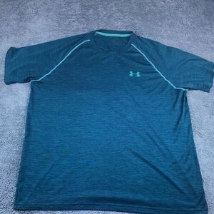 Under Armour Men's Short Sleeve Tech Tee - Teal with Aqua Accents